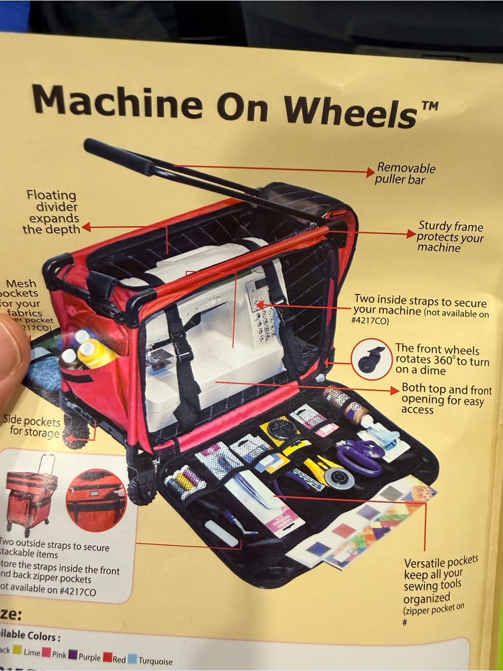 Tutto brand, sewing machine travel case. Never used retails 399 carry on size - Picture 9 of 16